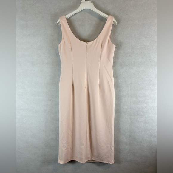 Lulus take me out tonight Midi dress NWT size 14 side slit blush pink - Picture 9 of 10